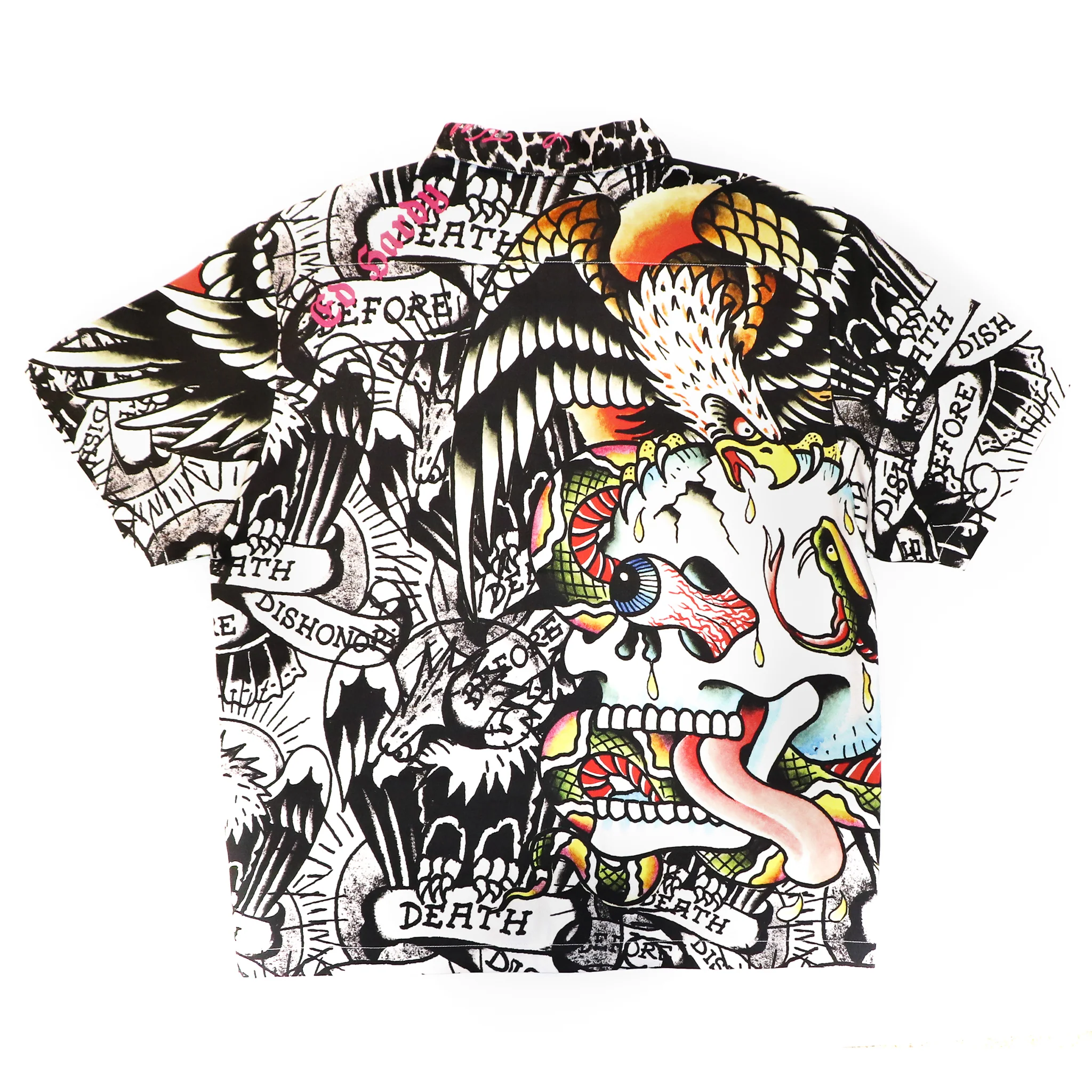 Battle Skull Boxy Camp Shirt - Ed Hardy